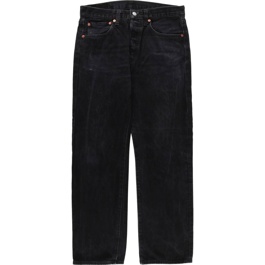 Levi's 501 Black Denim Straight Denim Pants for Men, W32 equivalent cotton black type Vintage Second Hand