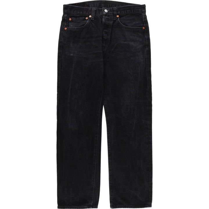 Levi's 501 Black Denim Straight Denim Pants for Men, W32 equivalent cotton black type Vintage Second Hand