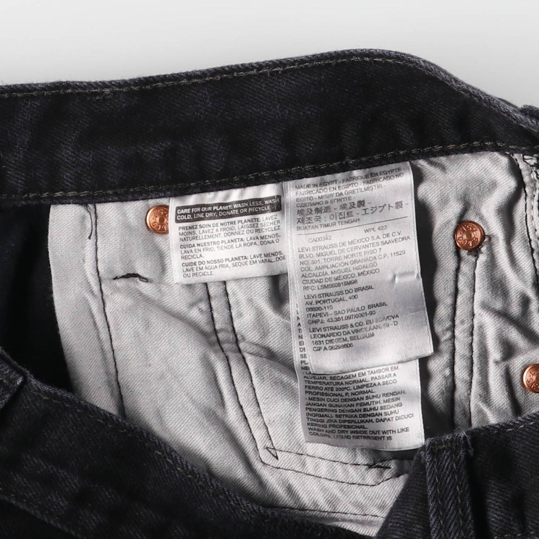 Levi's 501 Black Denim Straight Denim Pants for Men, W32 equivalent cotton black type Vintage Second Hand