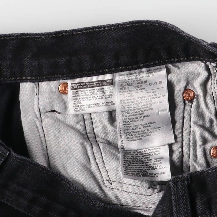 Levi's 501 Black Denim Straight Denim Pants for Men, W32 equivalent cotton black type Vintage Second Hand