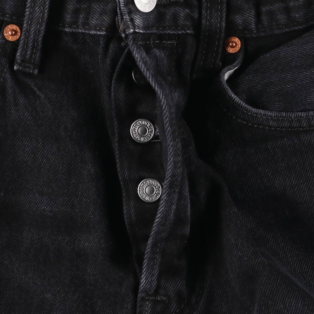 Levi's 501 Black Denim Straight Denim Pants for Men, W32 equivalent cotton black type Vintage Second Hand
