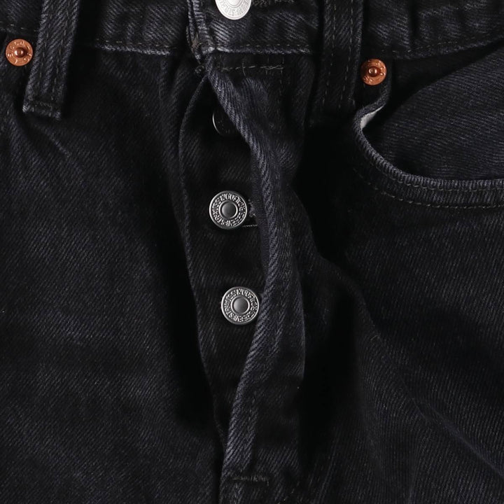 Levi's 501 Black Denim Straight Denim Pants for Men, W32 equivalent cotton black type Vintage Second Hand