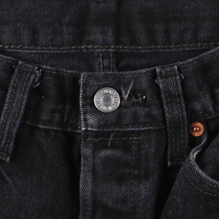 Levi's 501 Black Denim Straight Denim Pants for Men, W32 equivalent cotton black type Vintage Second Hand