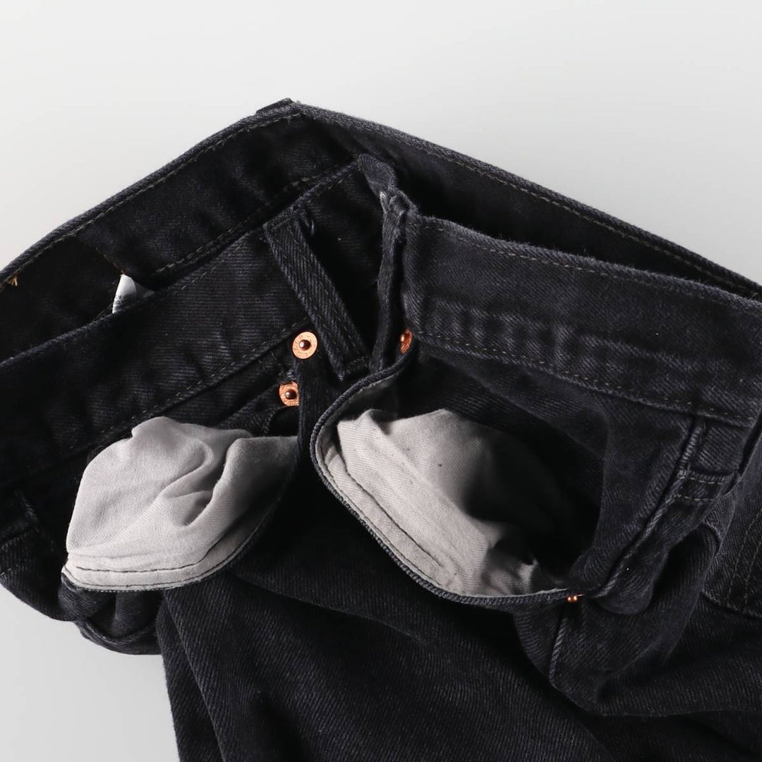 Levi's 501 Black Denim Straight Denim Pants for Men, W32 equivalent cotton black type Vintage Second Hand