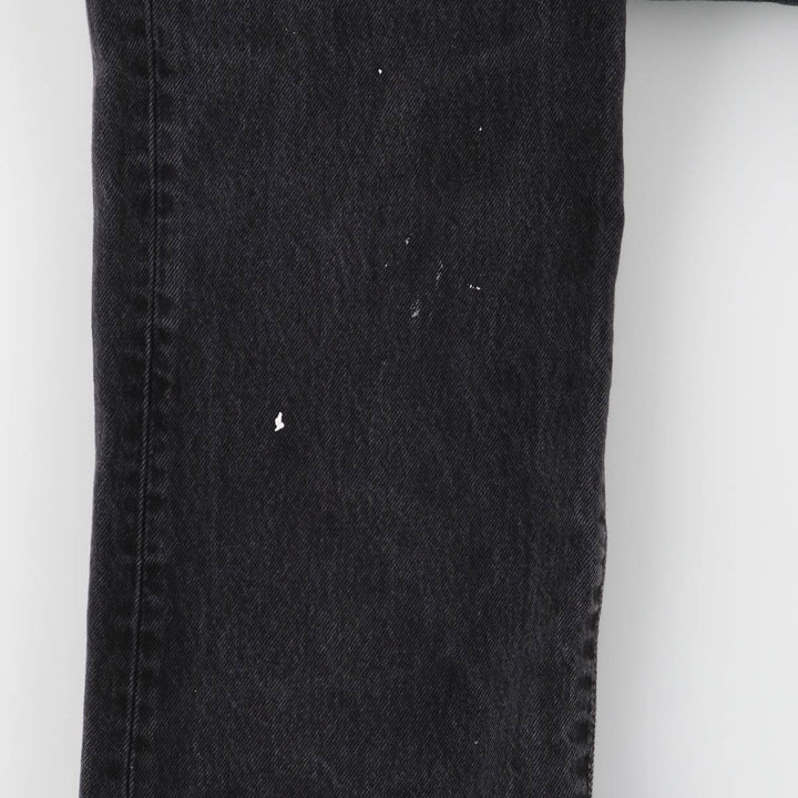 Levi's 501 Painted Black Denim Straight Leg Denim Pants, Men's Size 36 cotton black type Vintage Second Hand