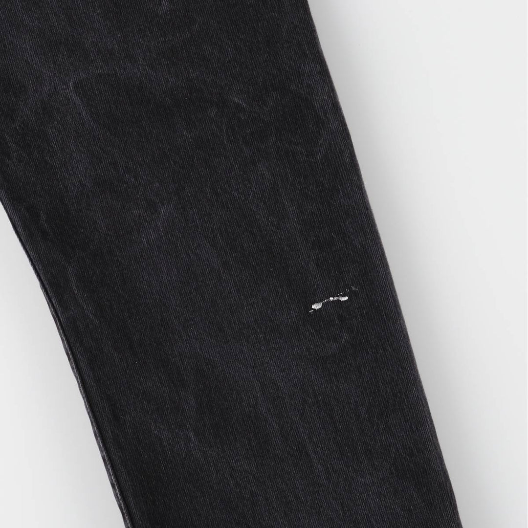 Levi's 501 Painted Black Denim Straight Leg Denim Pants, Men's Size 36 cotton black type Vintage Second Hand