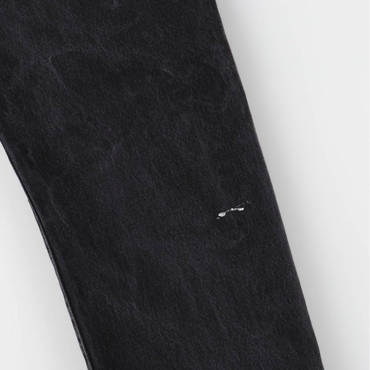 Levi's 501 Painted Black Denim Straight Leg Denim Pants, Men's Size 36 cotton black type Vintage Second Hand