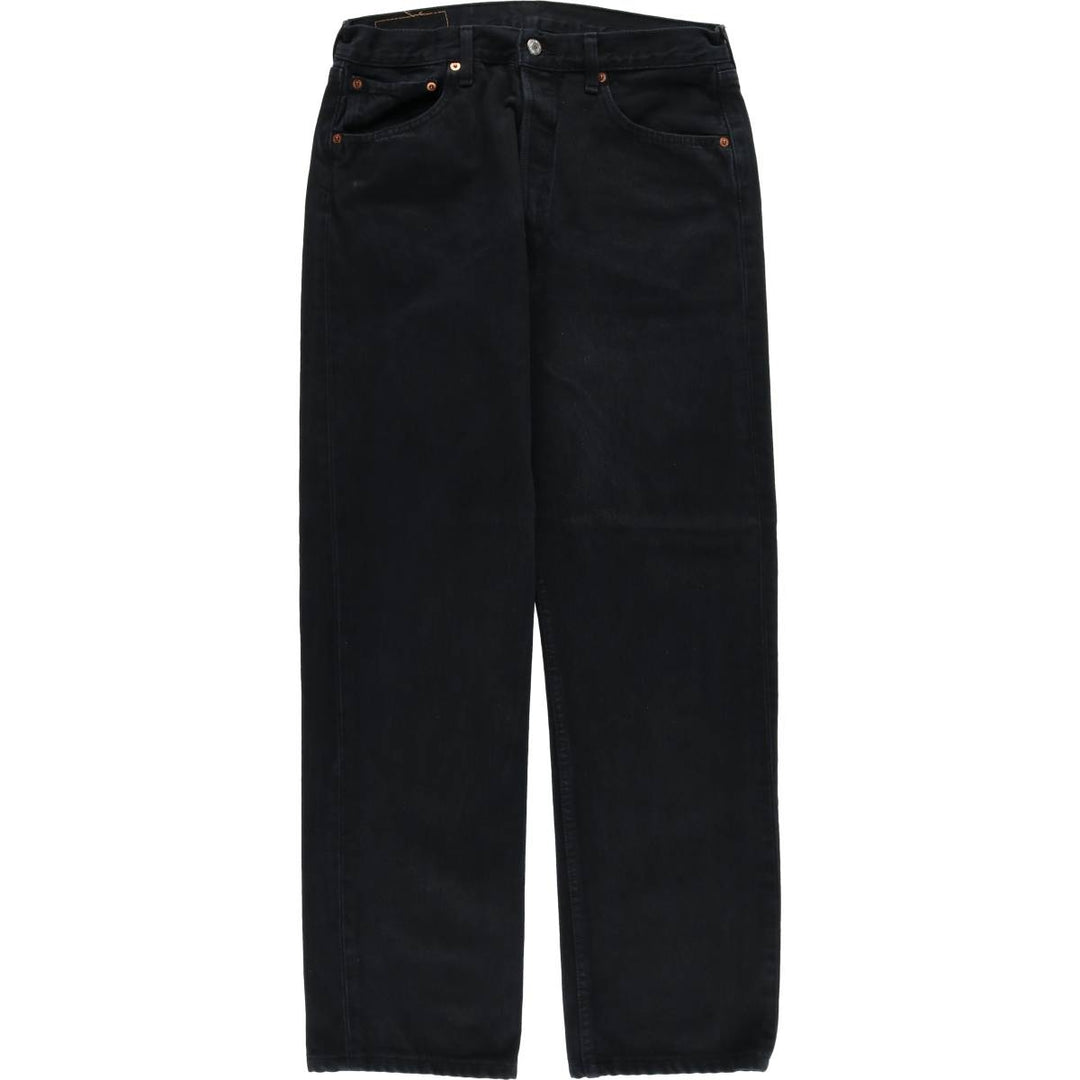 Levi's 501 Euro Model Black Denim Straight Denim Pants Men's W32 cotton black type Vintage Second Hand