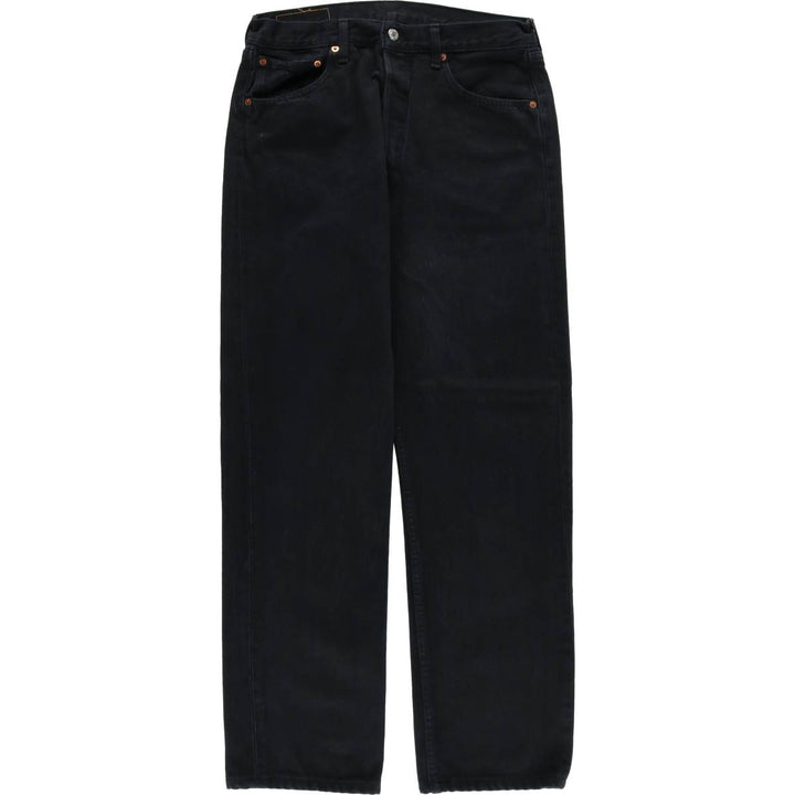 Levi's 501 Euro Model Black Denim Straight Denim Pants Men's W32 cotton black type Vintage Second Hand