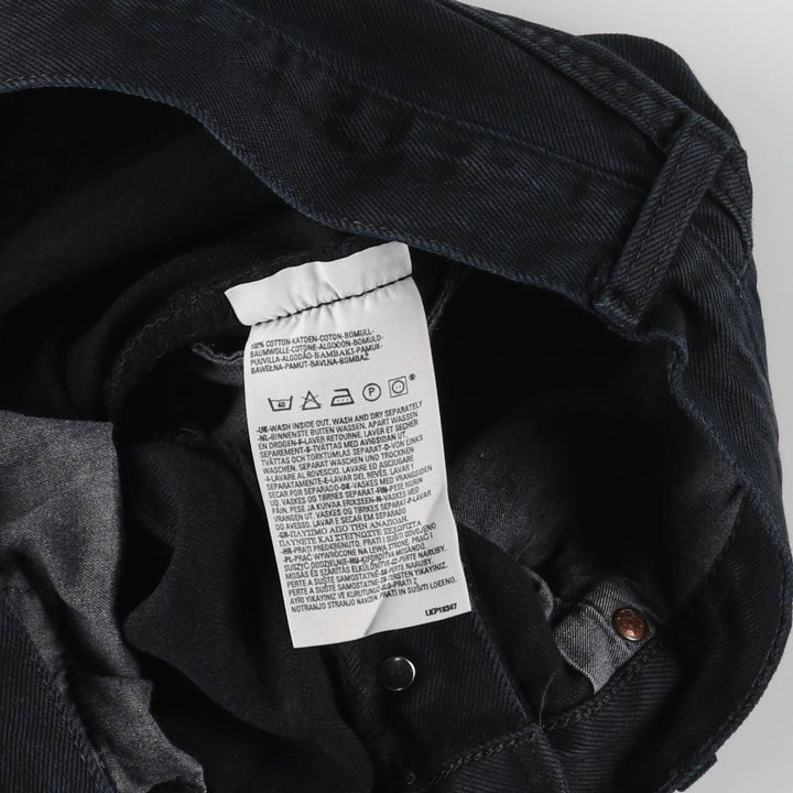 Levi's 501 Euro Model Black Denim Straight Denim Pants Men's W32 cotton black type Vintage Second Hand