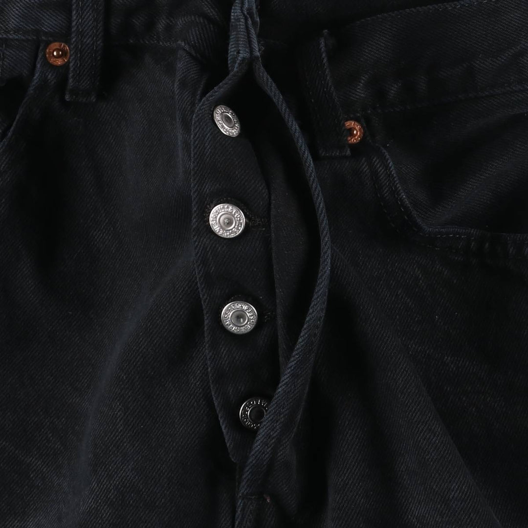 Levi's 501 Euro Model Black Denim Straight Denim Pants Men's W32 cotton black type Vintage Second Hand