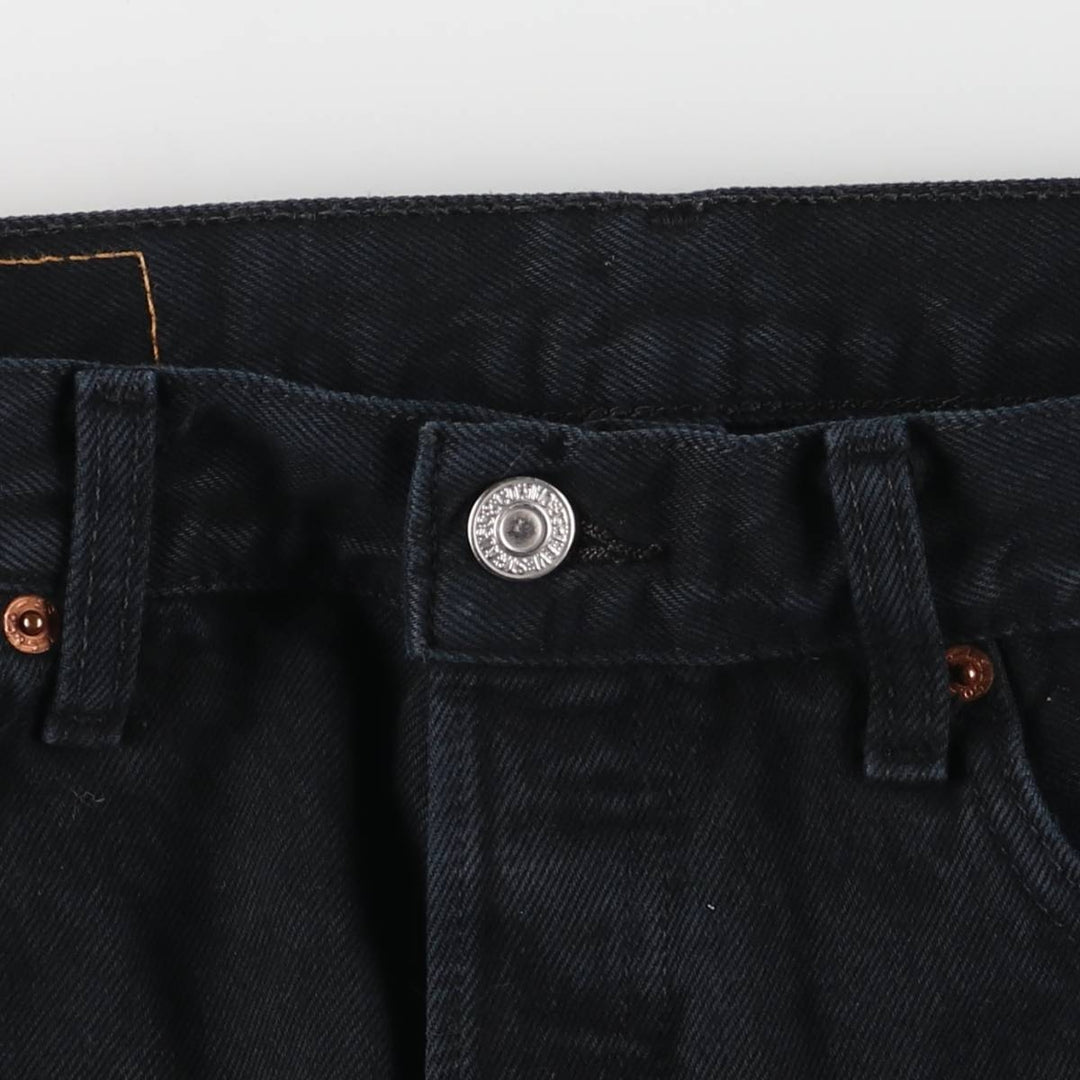 Levi's 501 Euro Model Black Denim Straight Denim Pants Men's W32 cotton black type Vintage Second Hand