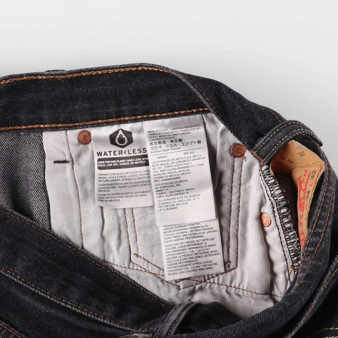 Levi's 501 Black Denim Straight Denim Pants for Men, W34 equivalent cotton black type Vintage Second Hand