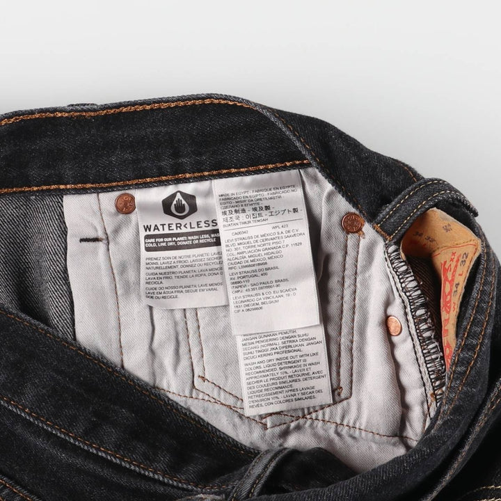 Levi's 501 Black Denim Straight Denim Pants for Men, W34 equivalent cotton black type Vintage Second Hand