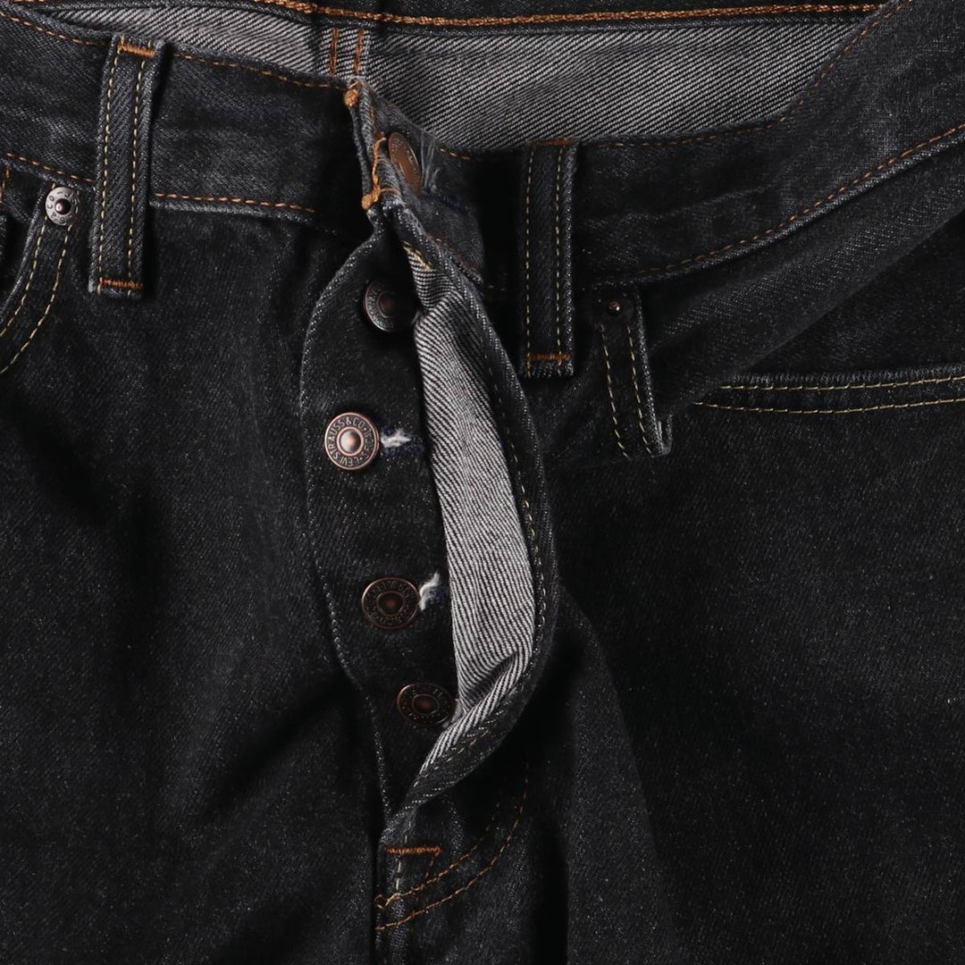 Levi's 501 Black Denim Straight Denim Pants for Men, W34 equivalent cotton black type Vintage Second Hand