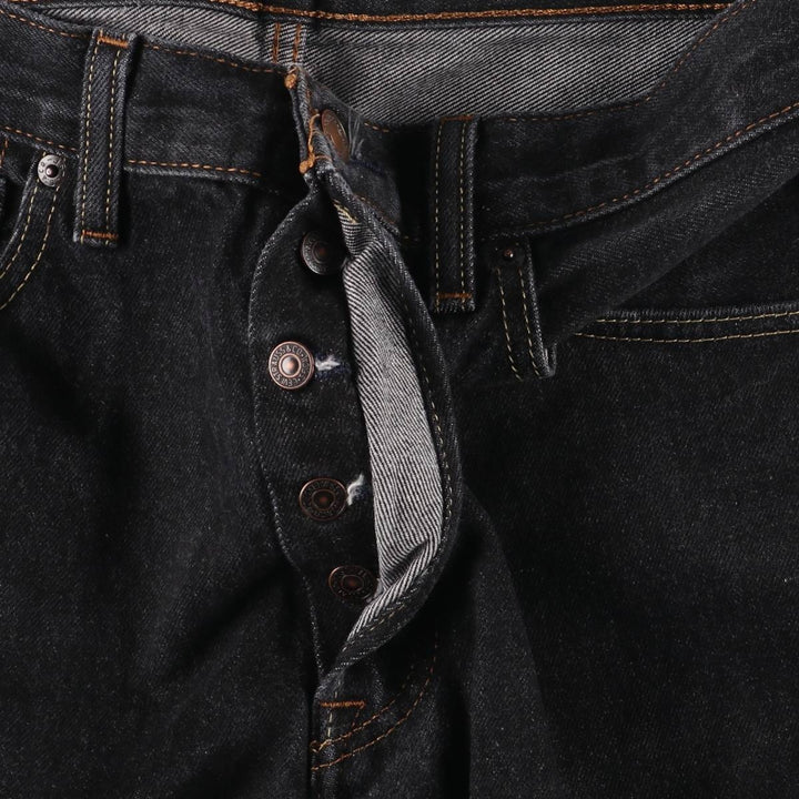 Levi's 501 Black Denim Straight Denim Pants for Men, W34 equivalent cotton black type Vintage Second Hand