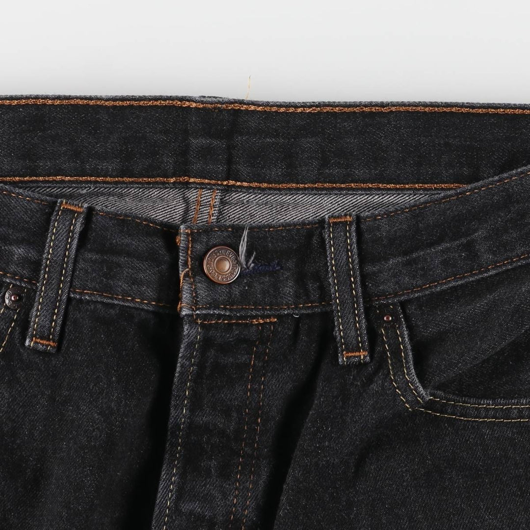 Levi's 501 Black Denim Straight Denim Pants for Men, W34 equivalent cotton black type Vintage Second Hand