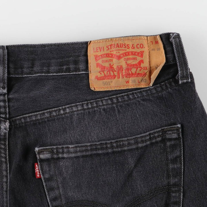 Levi's 501 Black Denim Straight Denim Pants Men's W36 cotton black type Vintage Second Hand
