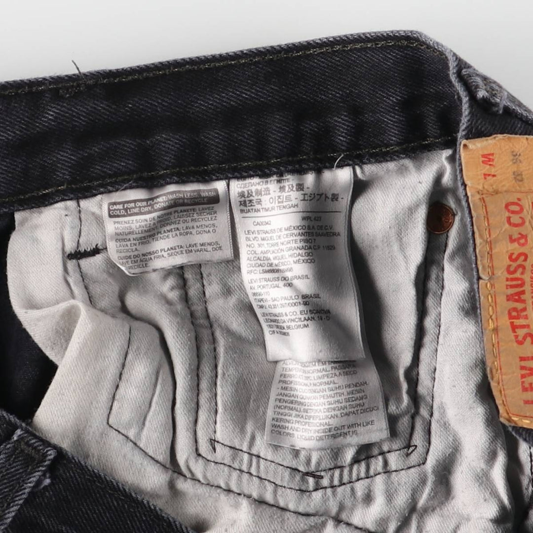 Levi's 501 Black Denim Straight Denim Pants Men's W36 cotton black type Vintage Second Hand