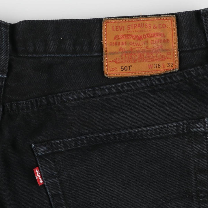 Levi's 501 Black Denim Straight Denim Pants for Men, W37 cotton black type Vintage Second Hand
