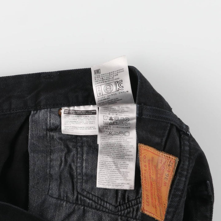 Levi's 501 Black Denim Straight Denim Pants for Men, W37 cotton black type Vintage Second Hand