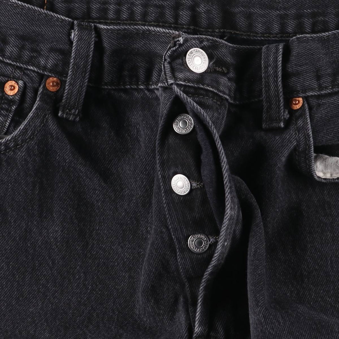 Levi's 501 Black Denim Straight Denim Pants Men's W36 cotton black type Vintage Second Hand