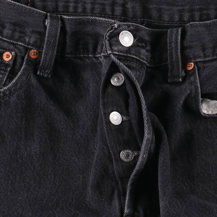 Levi's 501 Black Denim Straight Denim Pants Men's W36 cotton black type Vintage Second Hand