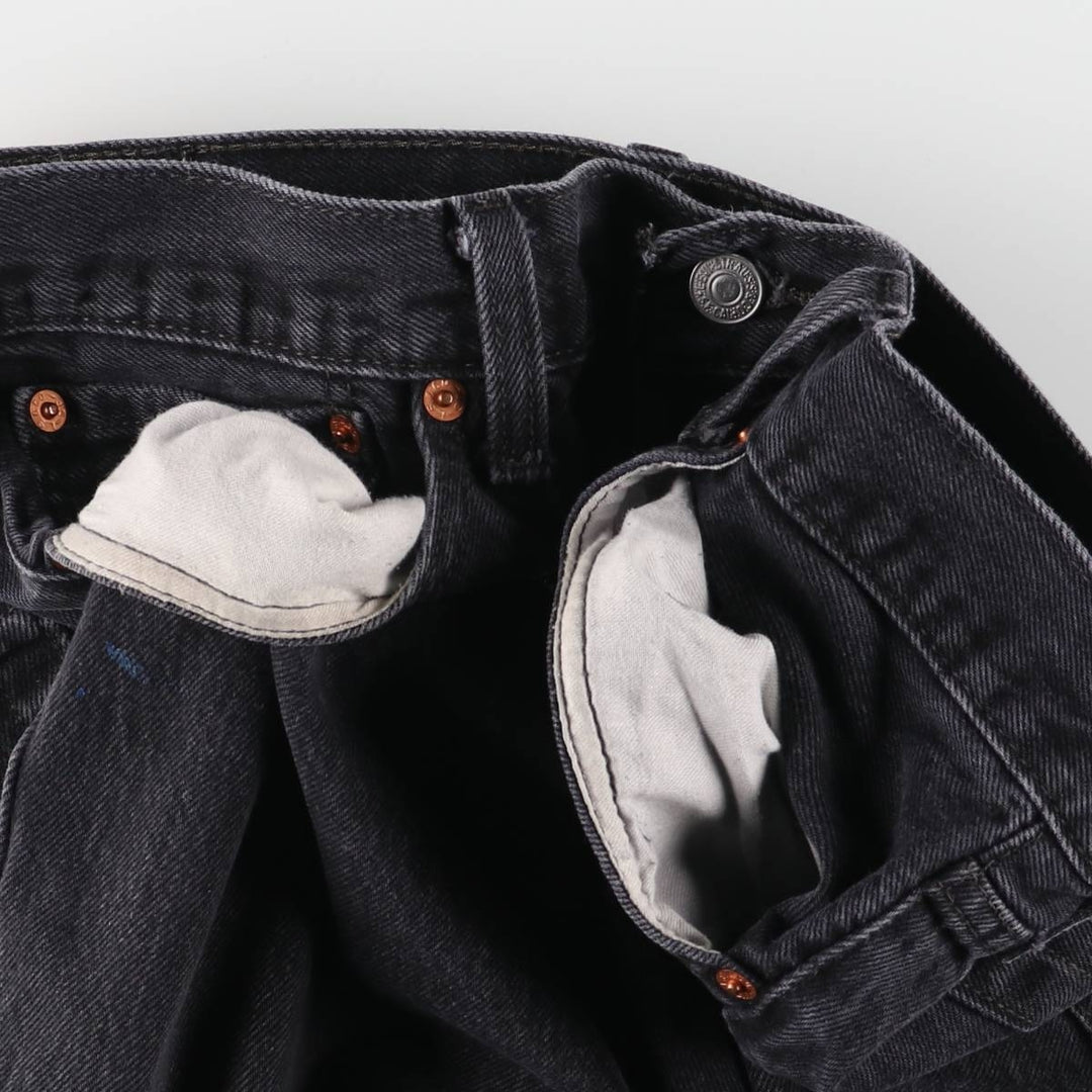 Levi's 501 Black Denim Straight Denim Pants Men's W36 cotton black type Vintage Second Hand