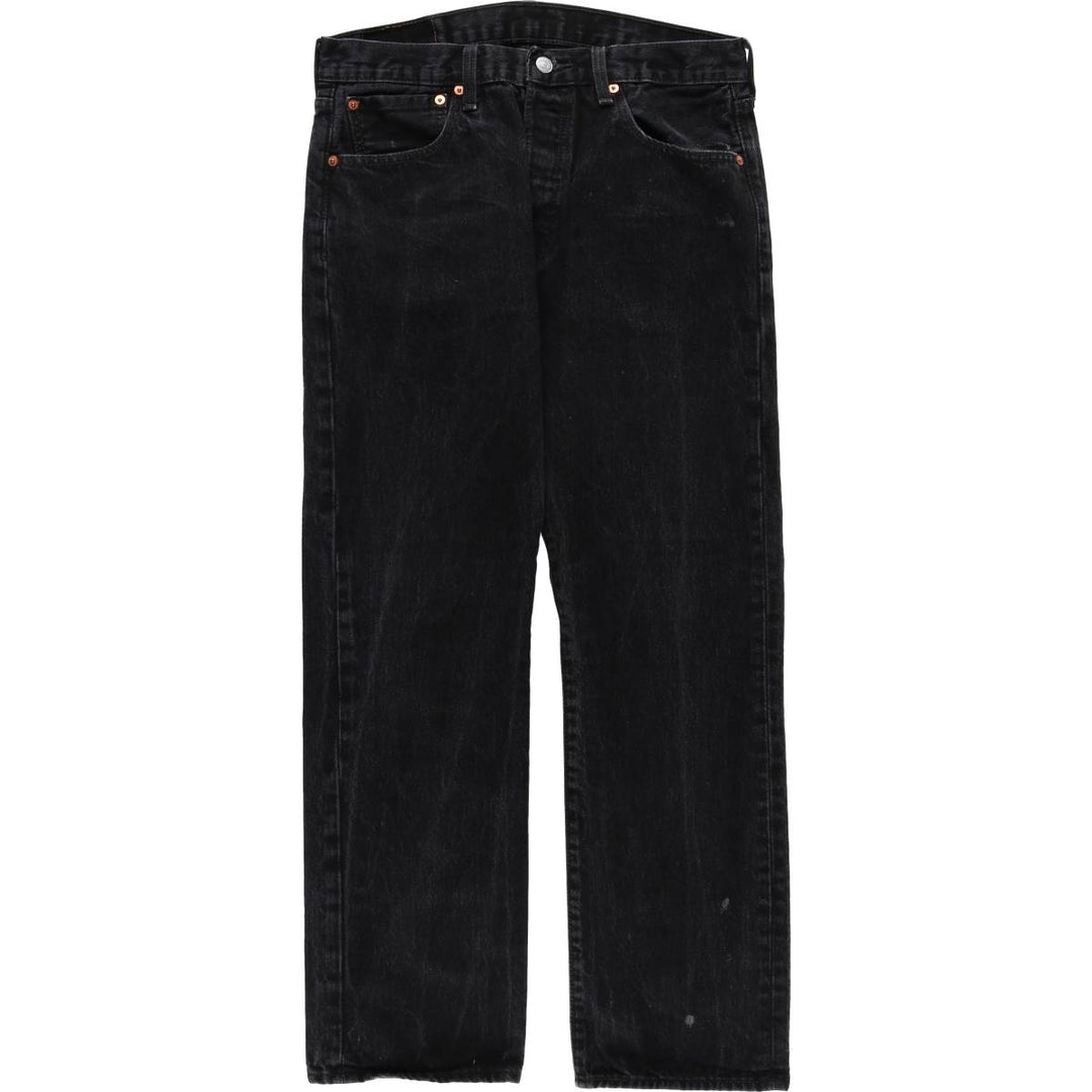 Levi's 501 Black Denim Straight Denim Pants for Men, W33 equivalent cotton black type Vintage Second Hand