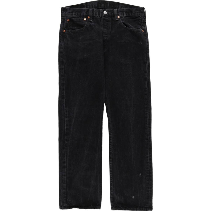 Levi's 501 Black Denim Straight Denim Pants for Men, W33 equivalent cotton black type Vintage Second Hand