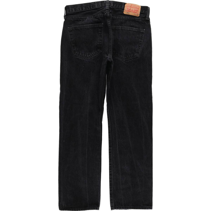 Levi's 501 Black Denim Straight Denim Pants for Men, W33 equivalent cotton black type Vintage Second Hand