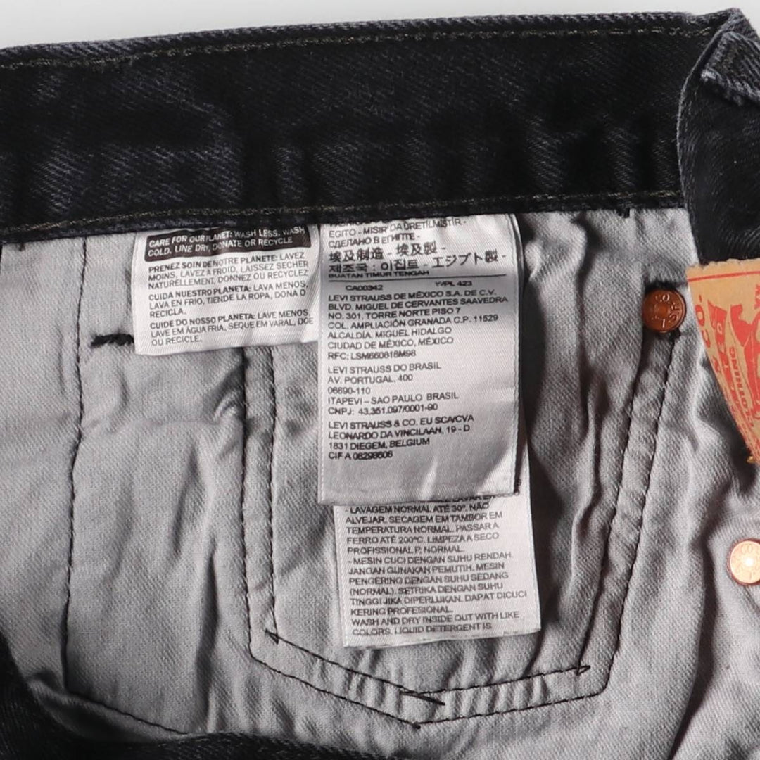 Levi's 501 Black Denim Straight Denim Pants for Men, W33 equivalent cotton black type Vintage Second Hand