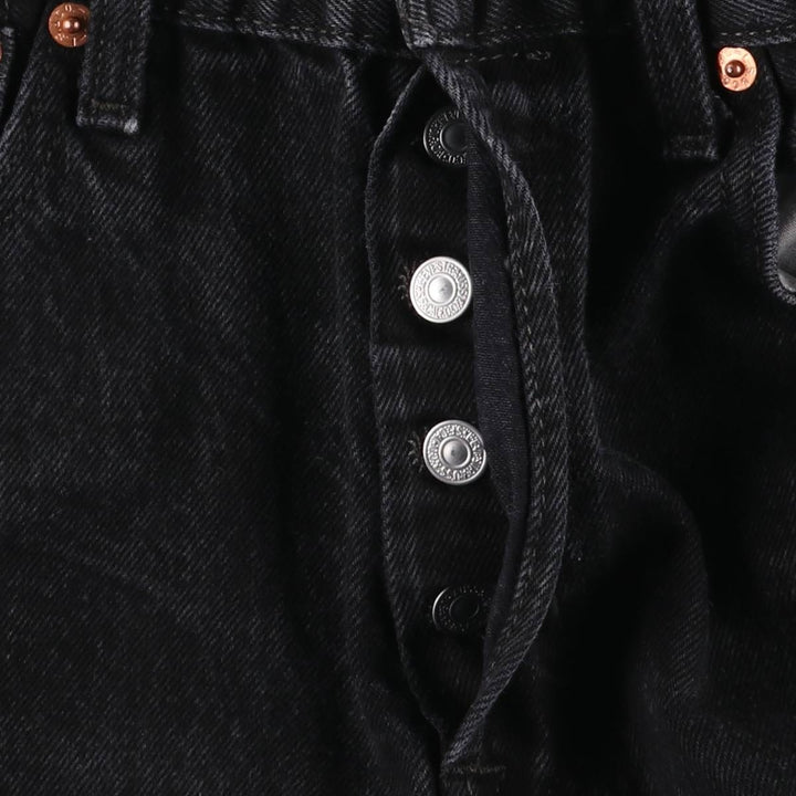 Levi's 501 Black Denim Straight Denim Pants for Men, W33 equivalent cotton black type Vintage Second Hand