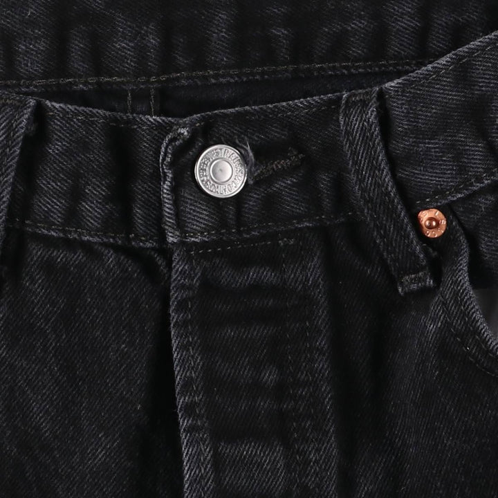 Levi's 501 Black Denim Straight Denim Pants for Men, W33 equivalent cotton black type Vintage Second Hand