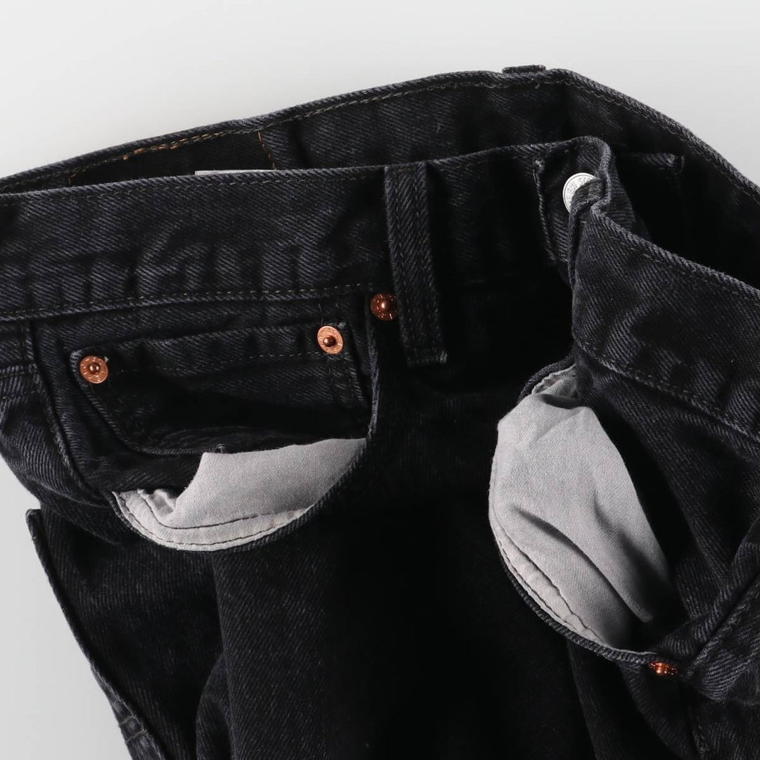 Levi's 501 Black Denim Straight Denim Pants for Men, W33 equivalent cotton black type Vintage Second Hand