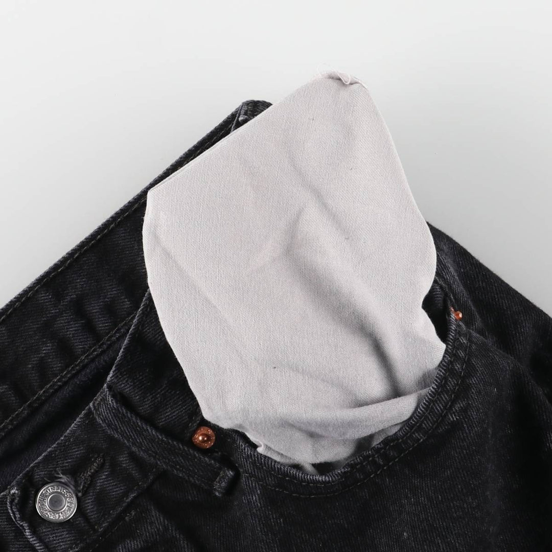 Levi's 501 Black Denim Straight Denim Pants for Men, W33 equivalent cotton black type Vintage Second Hand