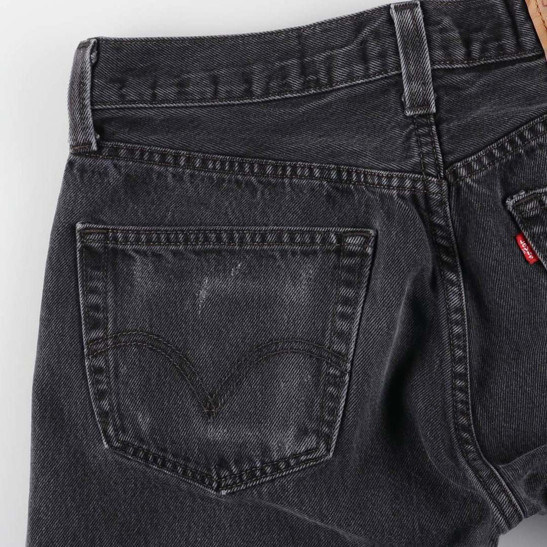 Levi's 501 Black Denim Straight Denim Pants Men's W31 equivalent cotton black type Vintage Second Hand