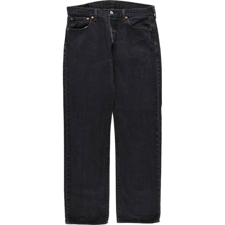 Levi's 501 Black Denim Straight Denim Pants for Men, W34 equivalent cotton black type Vintage Second Hand