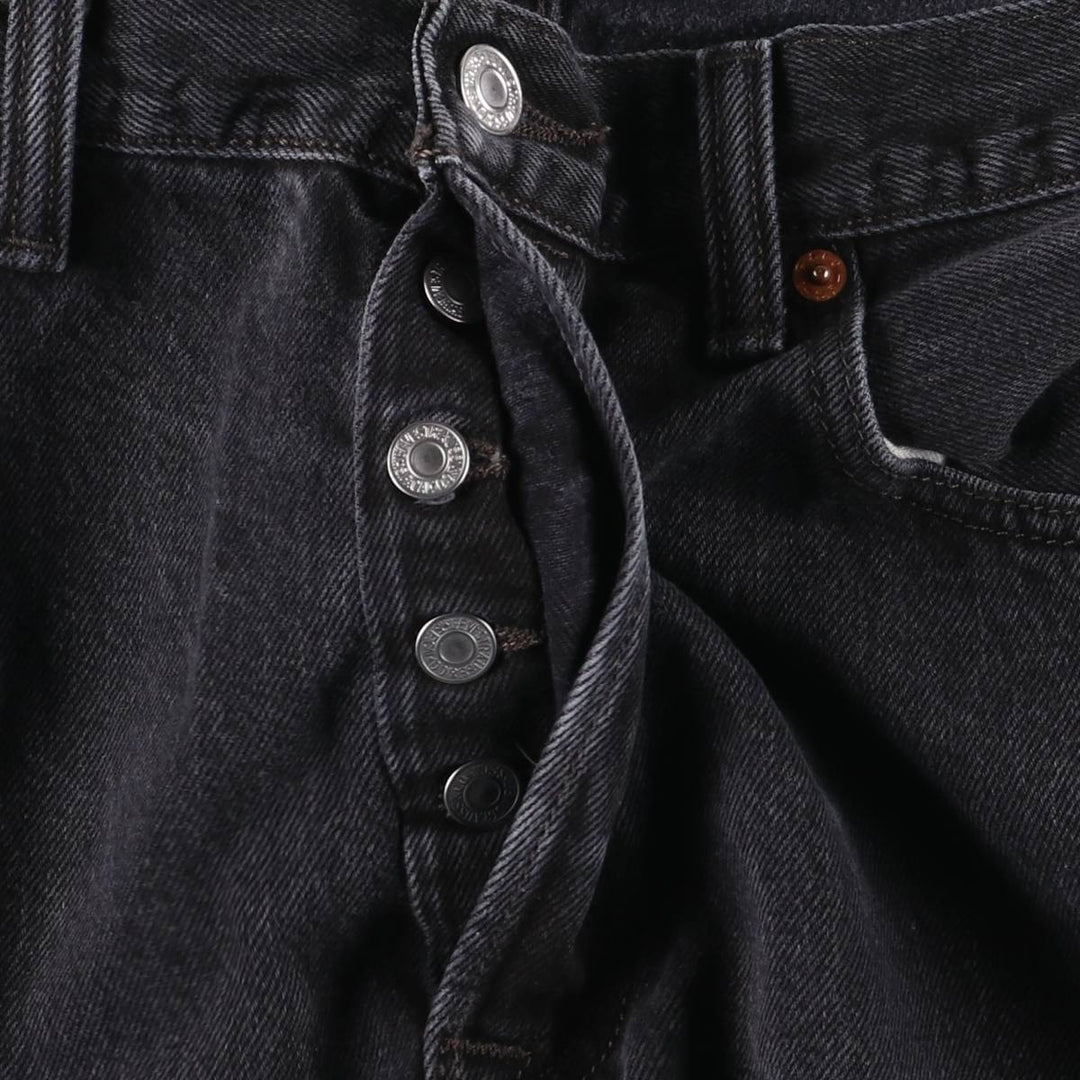 Levi's 501 Black Denim Straight Denim Pants for Men, W34 equivalent cotton black type Vintage Second Hand