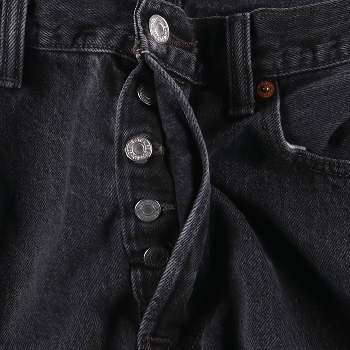 Levi's 501 Black Denim Straight Denim Pants for Men, W34 equivalent cotton black type Vintage Second Hand