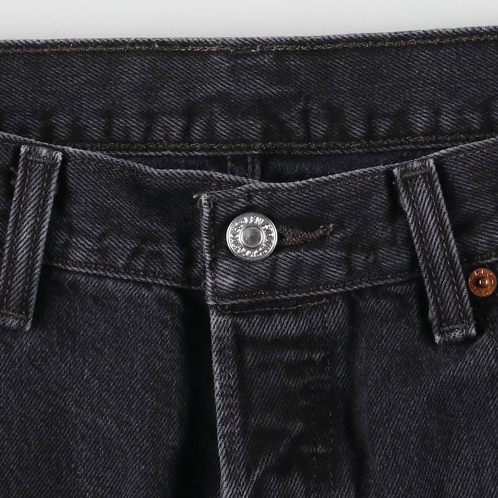 Levi's 501 Black Denim Straight Denim Pants for Men, W34 equivalent cotton black type Vintage Second Hand