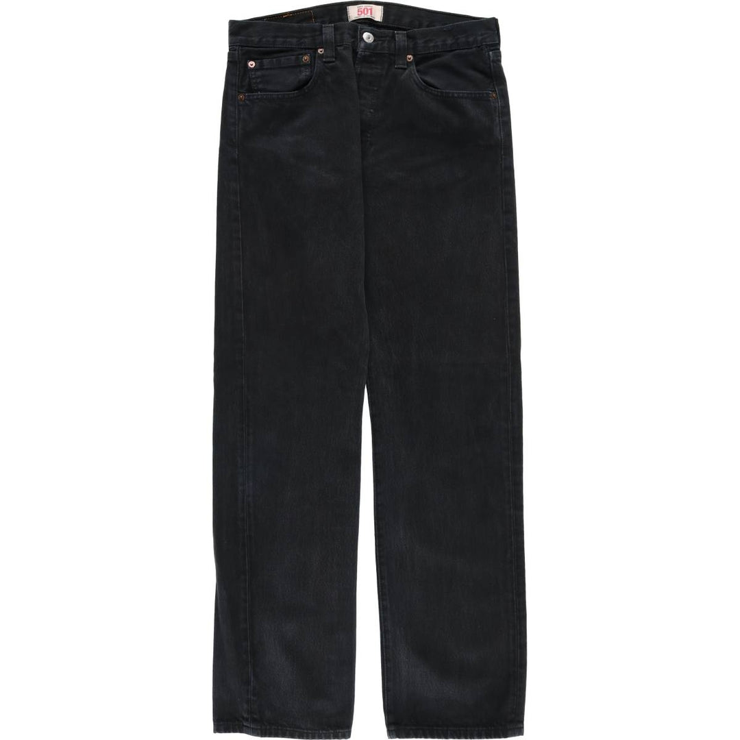 Levi's 501 Euro Model Black Denim Straight Denim Pants Men's W32 cotton black type Vintage Second Hand