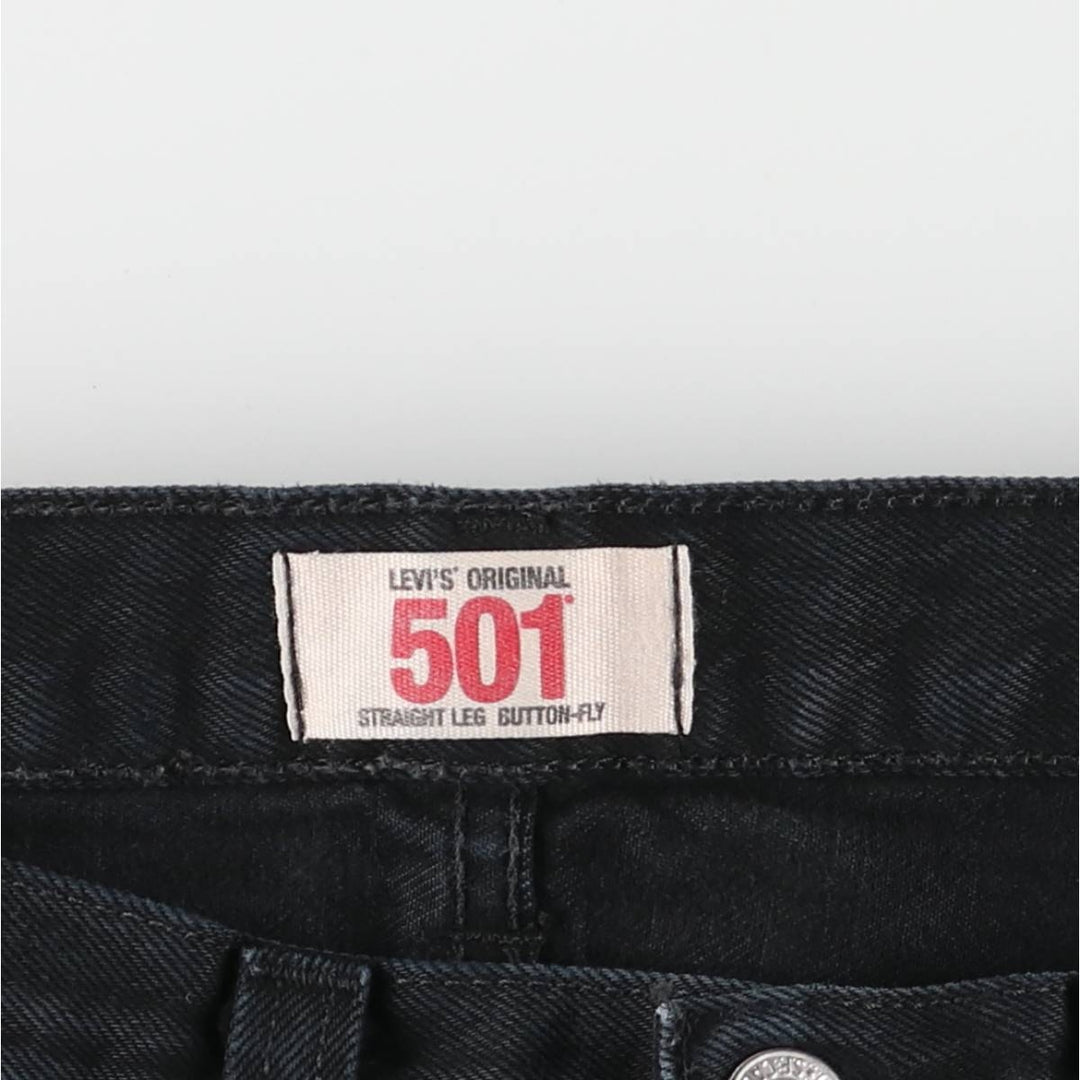 Levi's 501 Euro Model Black Denim Straight Denim Pants Men's W32 cotton black type Vintage Second Hand