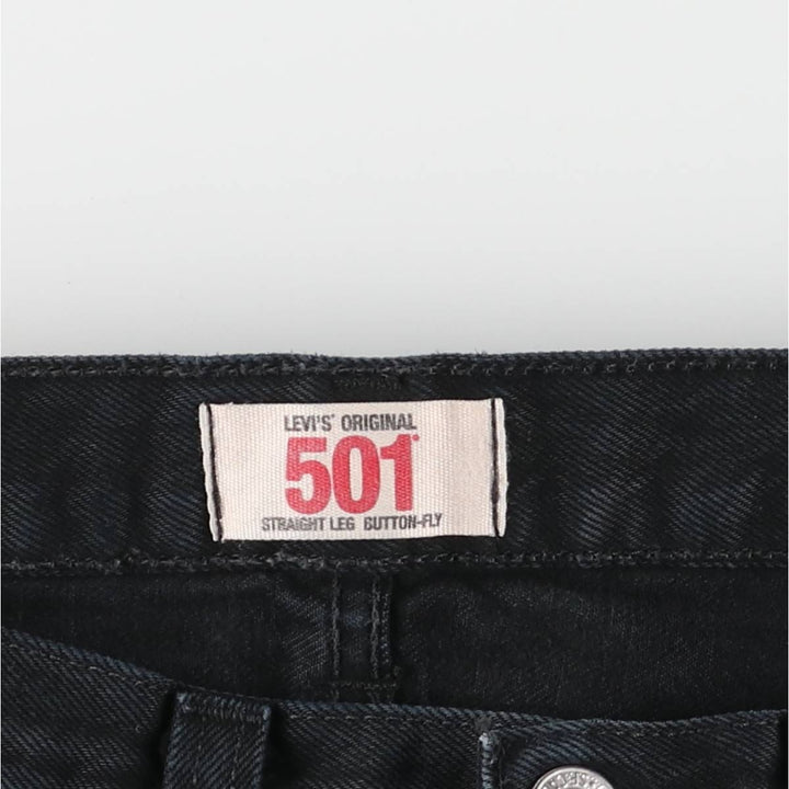 Levi's 501 Euro Model Black Denim Straight Denim Pants Men's W32 cotton black type Vintage Second Hand