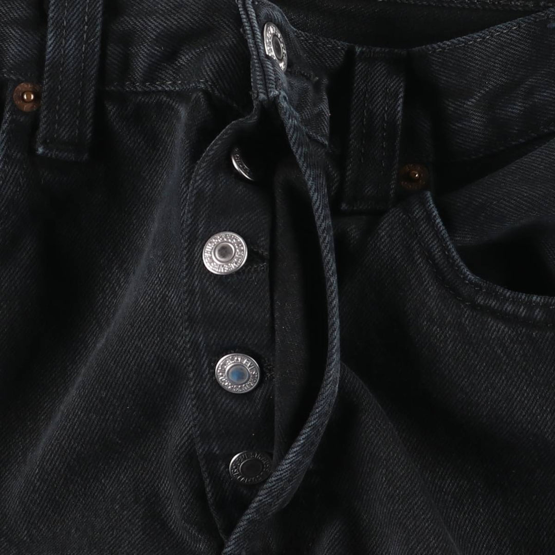 Levi's 501 Euro Model Black Denim Straight Denim Pants Men's W32 cotton black type Vintage Second Hand