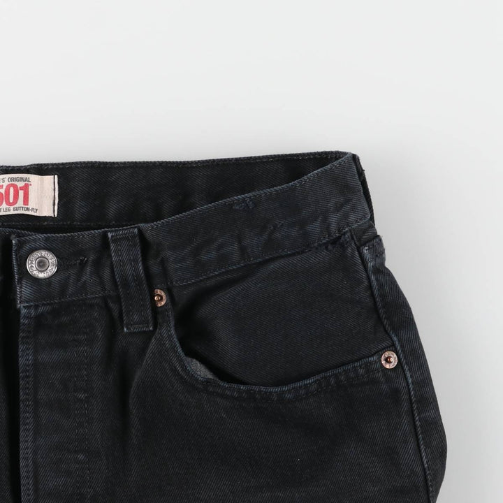 Levi's 501 Euro Model Black Denim Straight Denim Pants Men's W32 cotton black type Vintage Second Hand