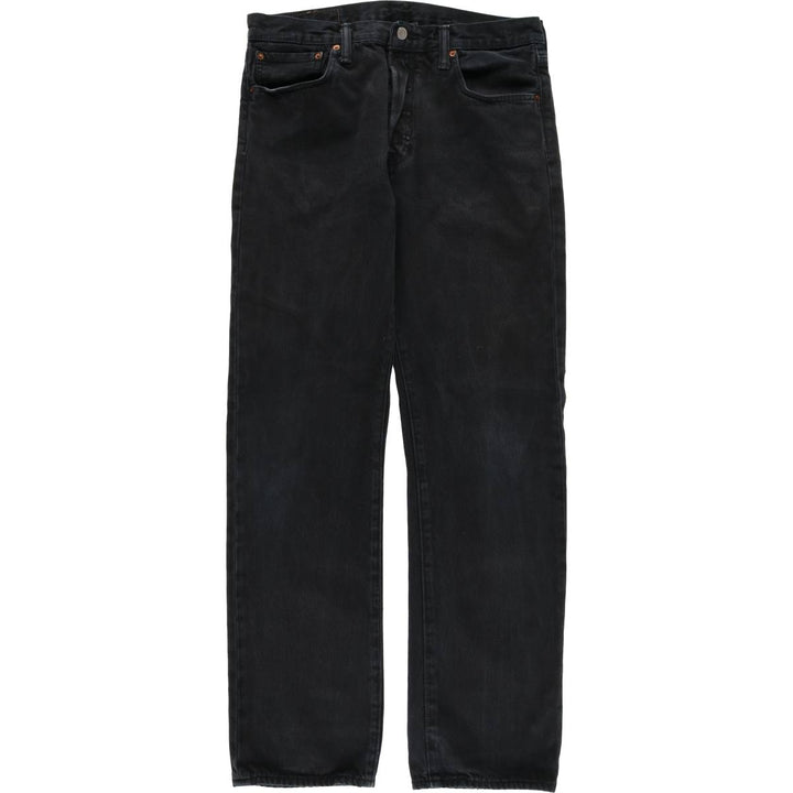 Levi's 501 Black Denim Straight Denim Pants for Men, W34 equivalent cotton black type Vintage Second Hand