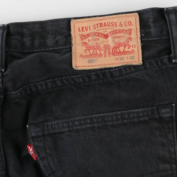 Levi's 501 Black Denim Straight Denim Pants for Men, W34 equivalent cotton black type Vintage Second Hand