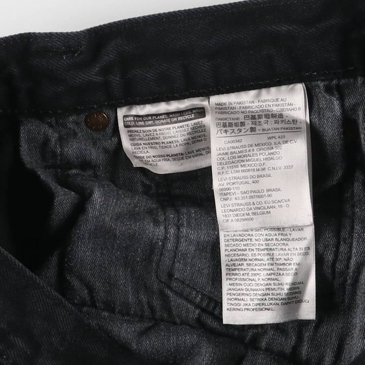 Levi's 501 Black Denim Straight Denim Pants for Men, W34 equivalent cotton black type Vintage Second Hand