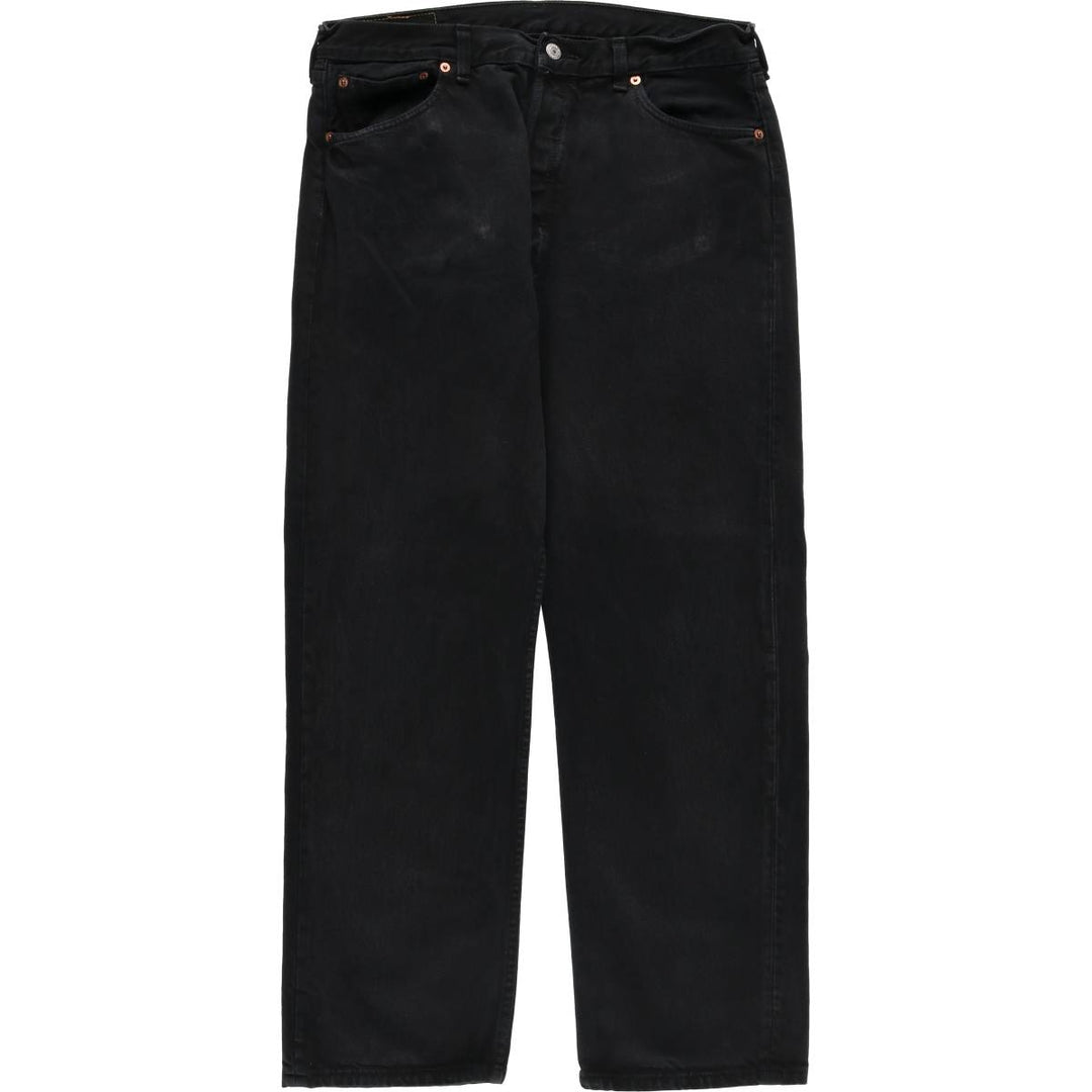 Levi's 501 Euro Model Black Denim Straight Leg Denim Pants, Men's Size W35 cotton black type Vintage Second Hand
